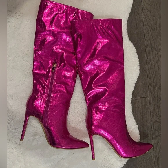 Bright online pink boots